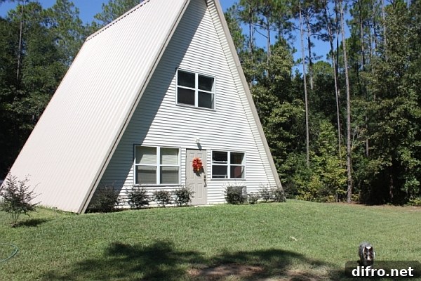 Unique design of the A-Frame house