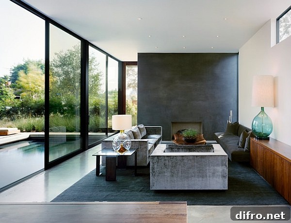 Dashing room combines industrial and minimalist styles