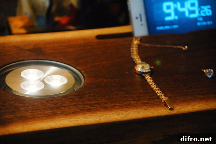 Closer look at the LED lighting of TimberHarmony