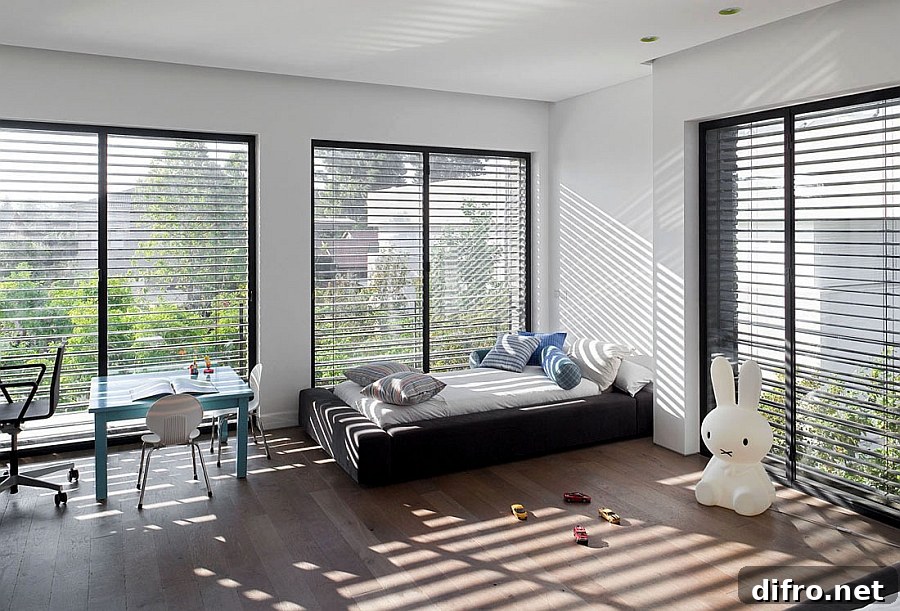 Kids bedroom in simple neutral hues