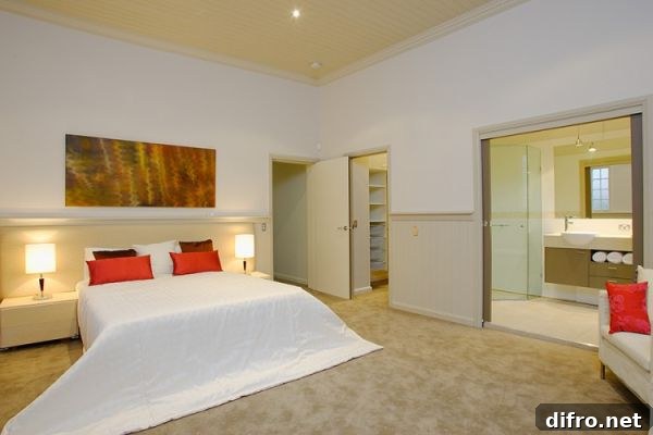 Bedroom interior in converted church