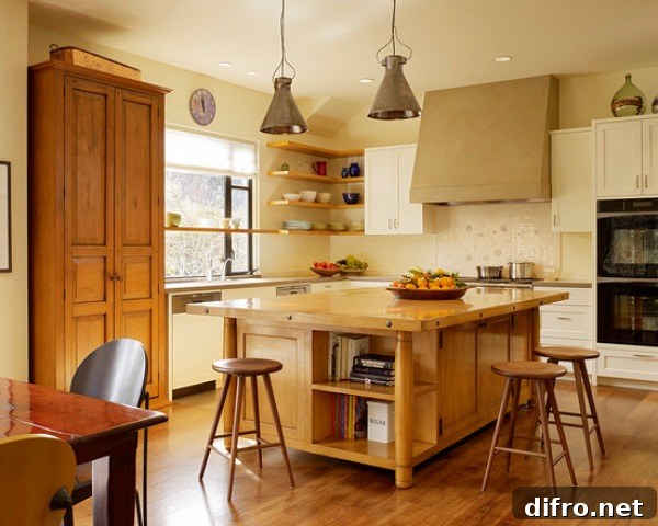 transitional-kitchen corner shelf
