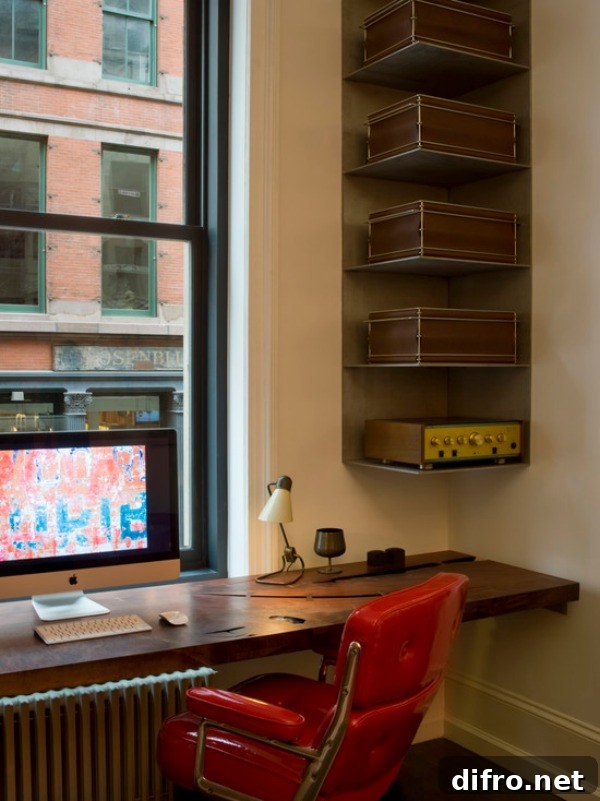 industrial-home-office corner shelf